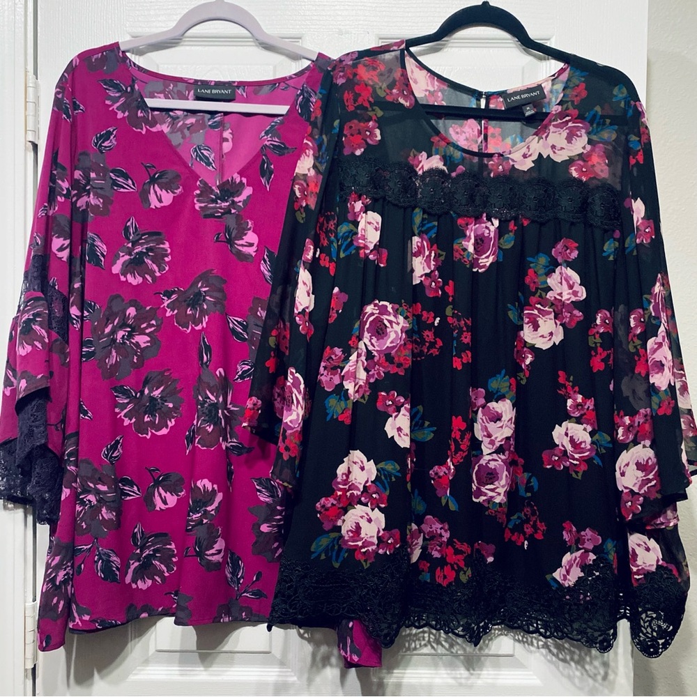 Lane Bryant Floral Blouse BUNDLE Size 26/28